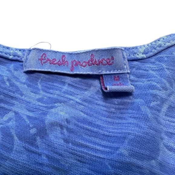 Fresh Produce Women’s M Dalia Blue Periwinkle Floral Swirl Print Pocket Dress - Picture 4 of 10